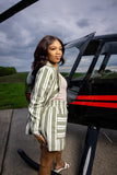 Ivory Olive Stripe Set