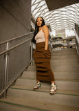 Brown Cargo Skirt