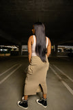 Brown Cargo Skirt